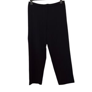 Eileen Fisher 100% Wool Italian Yarn pull on pants, black , size L